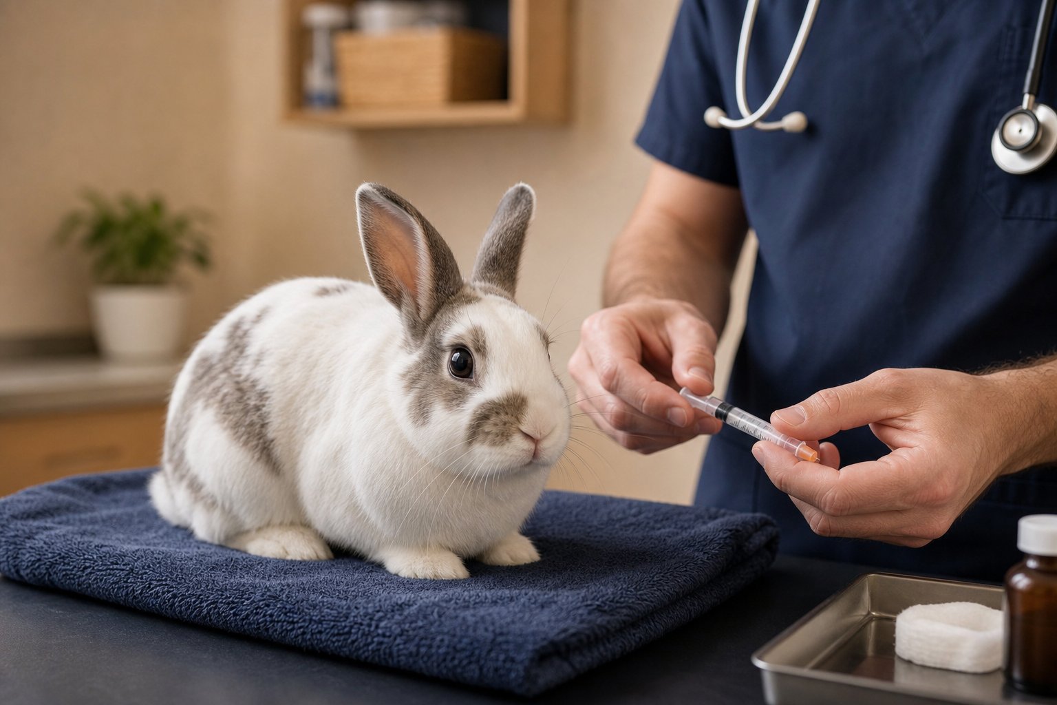 Konijn tijdens een preventie- en vaccinatieconsult